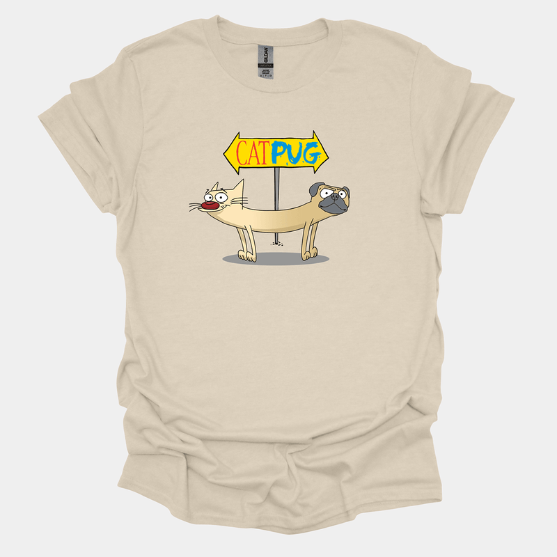 CatPug Funny Pug Graphic T-Shirt