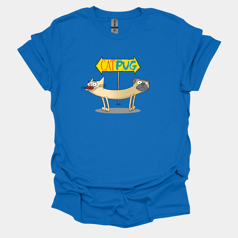 CatPug Funny Pug Graphic T-Shirt
