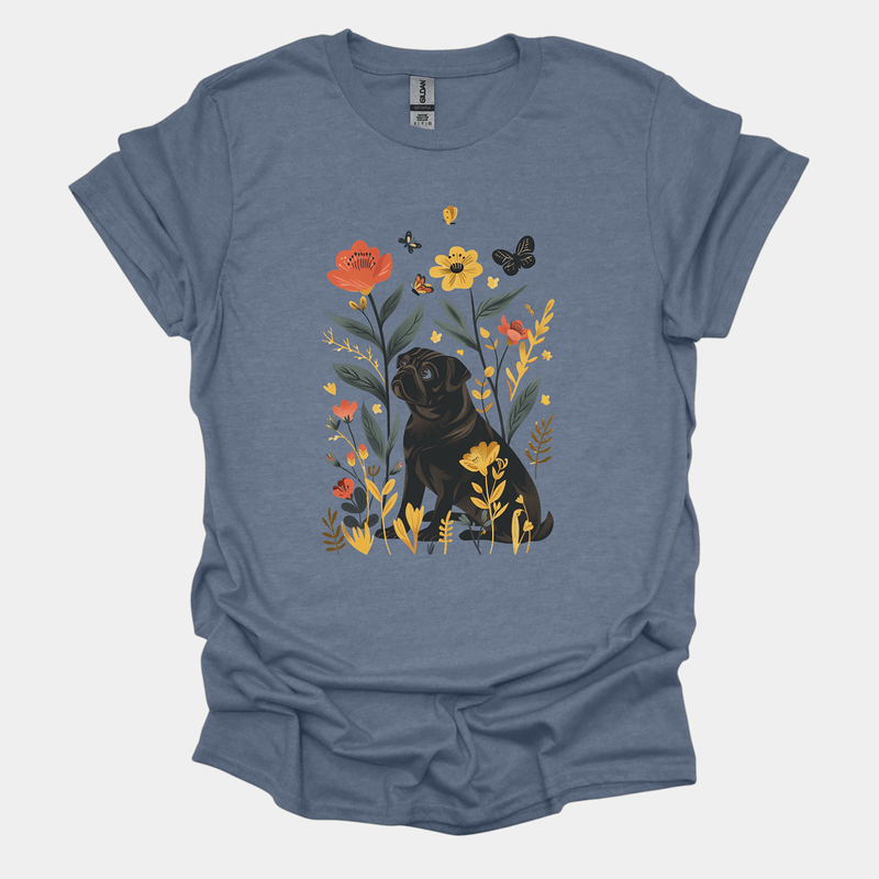 Daisy Dream Funny Pug Graphic T-Shirt