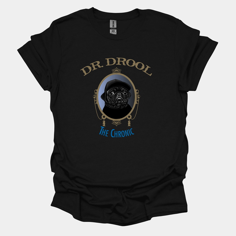 Dr. Drool Funny Pug Graphic T-Shirt