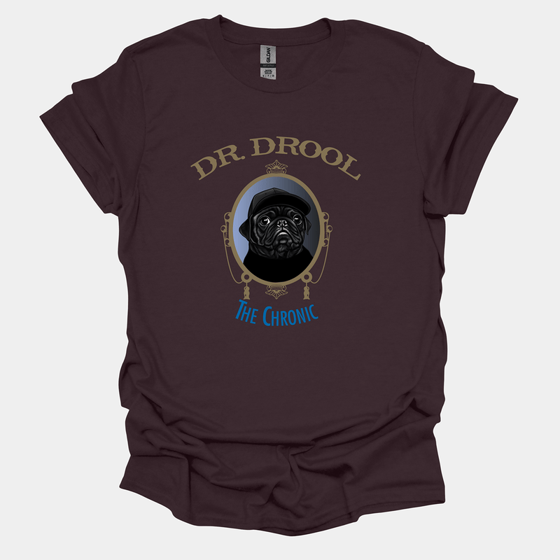 Dr. Drool Funny Pug Graphic T-Shirt