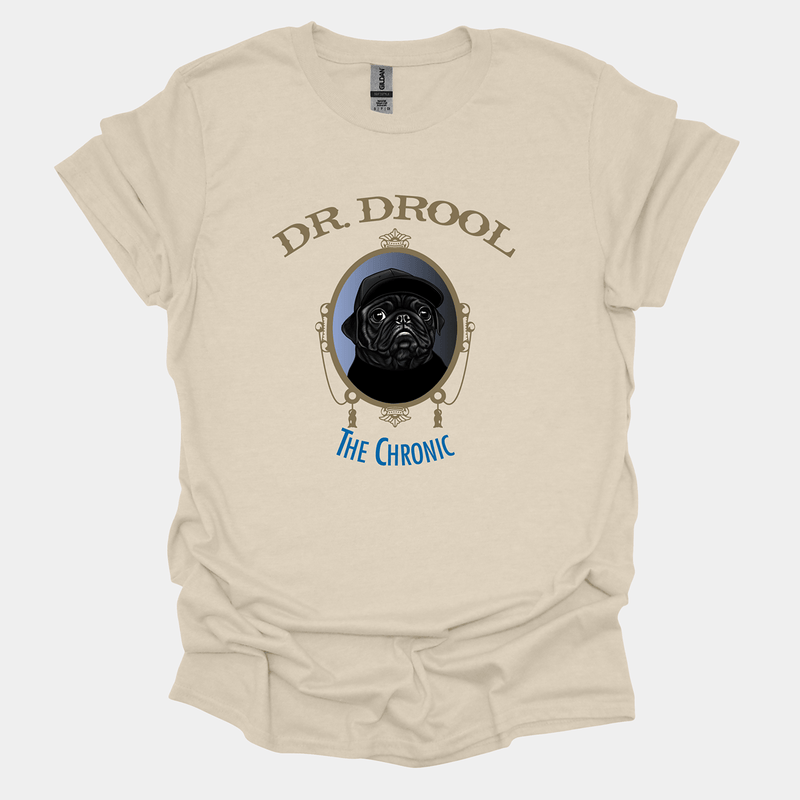 Dr. Drool Funny Pug Graphic T-Shirt