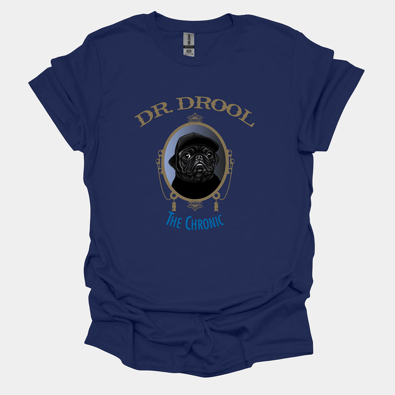 Dr. Drool Funny Pug Graphic T-Shirt