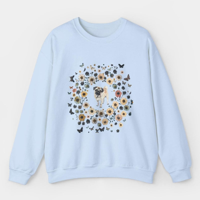 Floral Butterfly Pug Circle - Pugglez