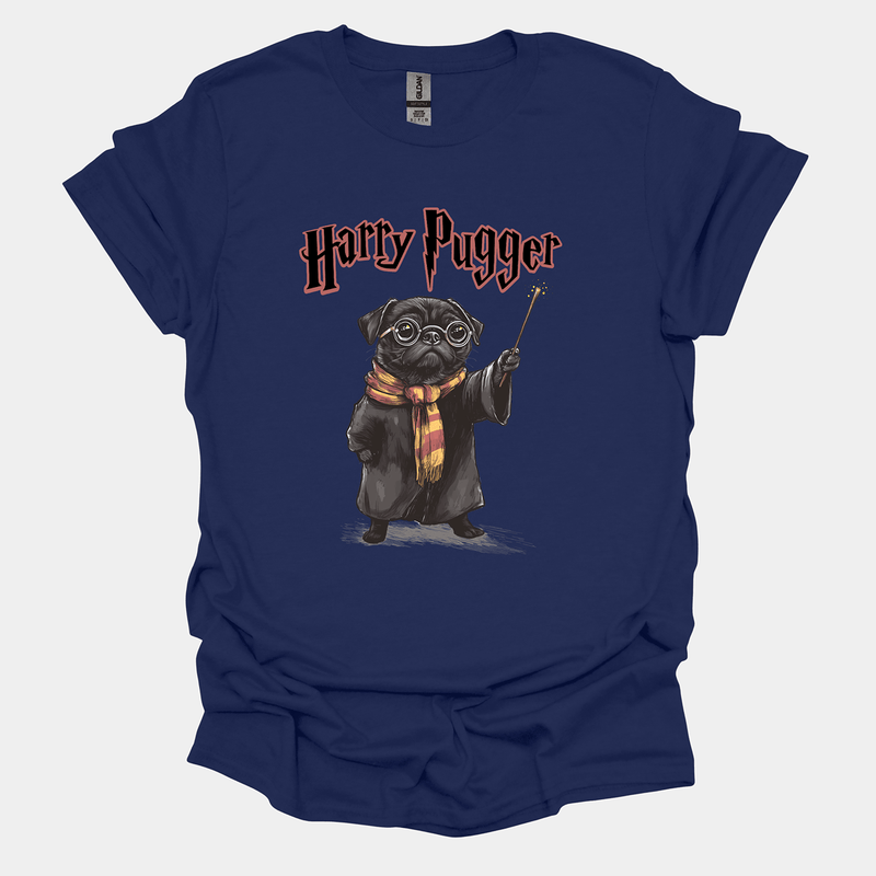 Harry Pugger Funny Pug Graphic T-Shirt