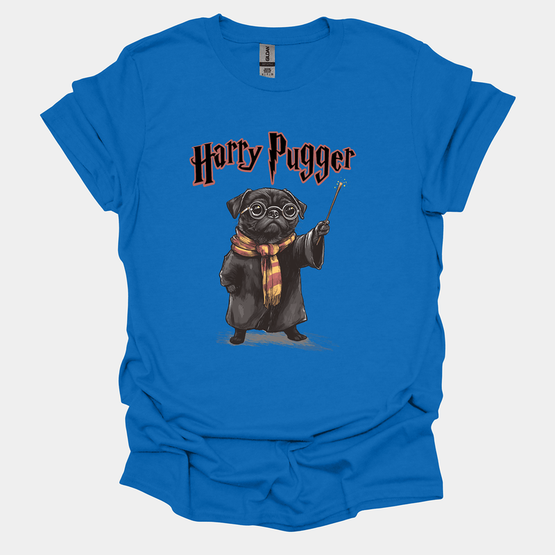 Harry Pugger Funny Pug Graphic T-Shirt
