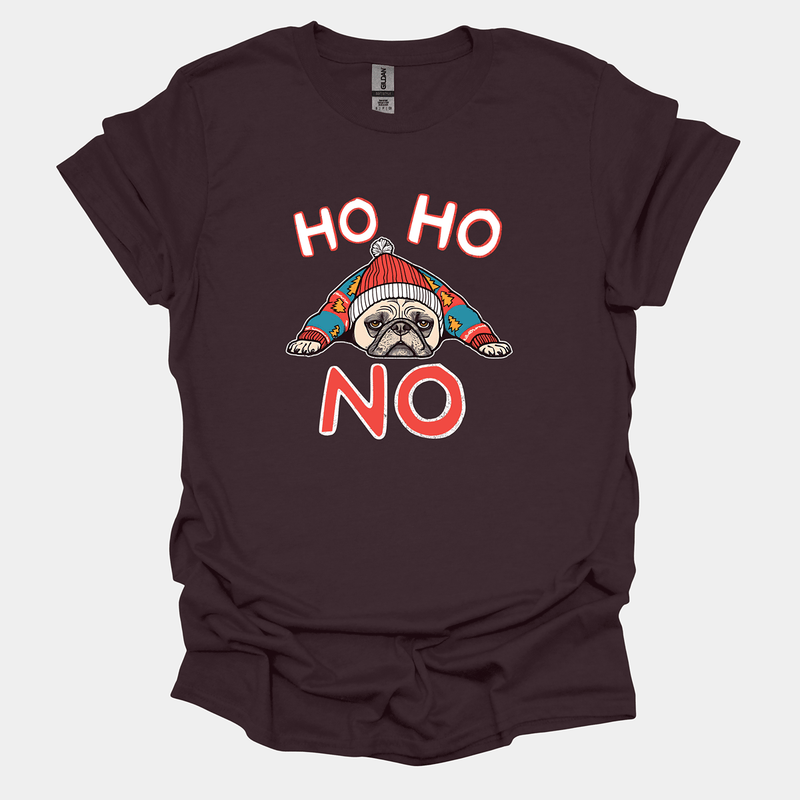 Ho Ho No Funny Pug Graphic T-Shirt