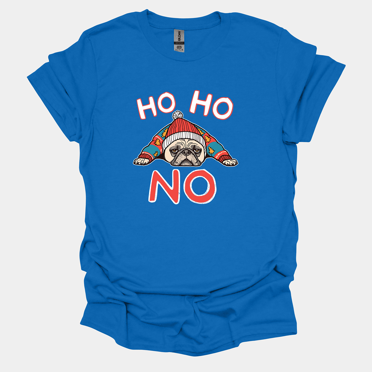 Ho Ho No Funny Pug Graphic T-Shirt