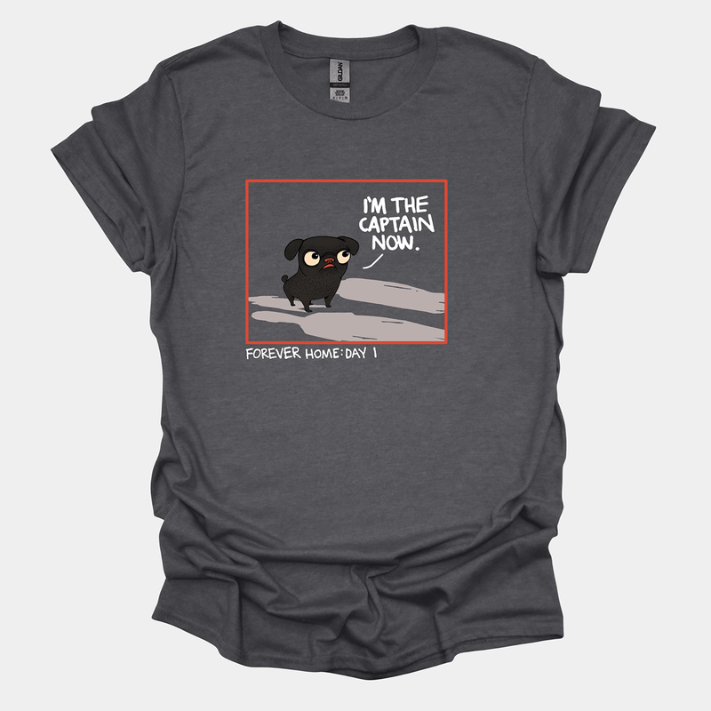 I'm The Captain Funny Pug Graphic T-Shirt
