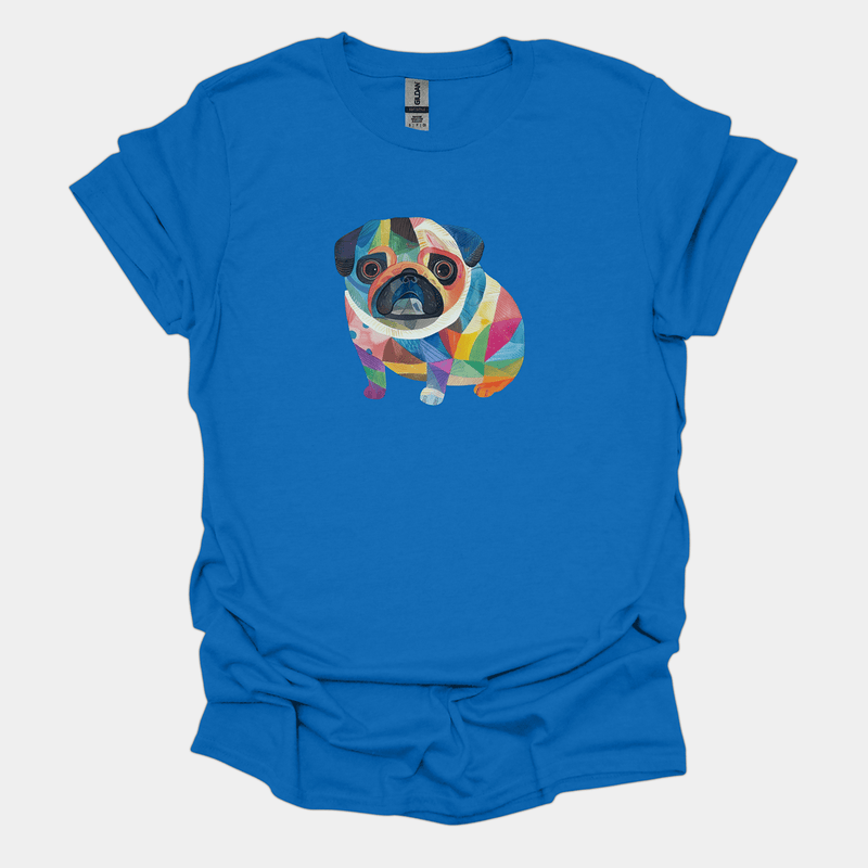Kaleidoscopic Charm Funny Pug Graphic T-Shirt
