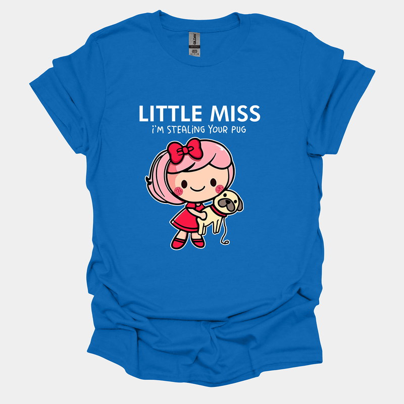 Little Miss Funny Pug Graphic T-Shirt