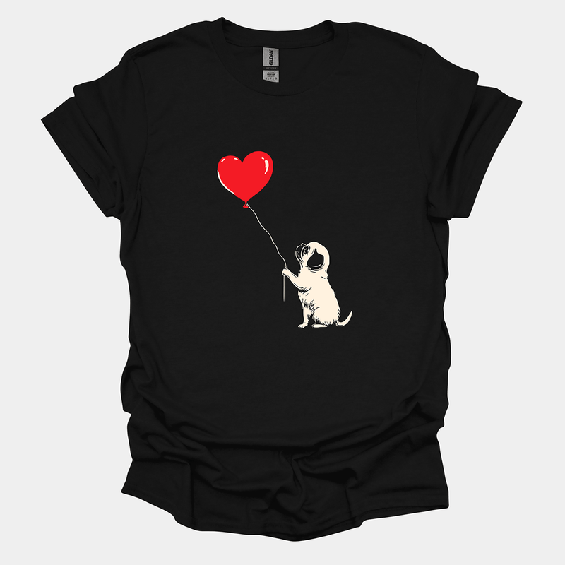 Love On A String Funny Pug Graphic T-Shirt