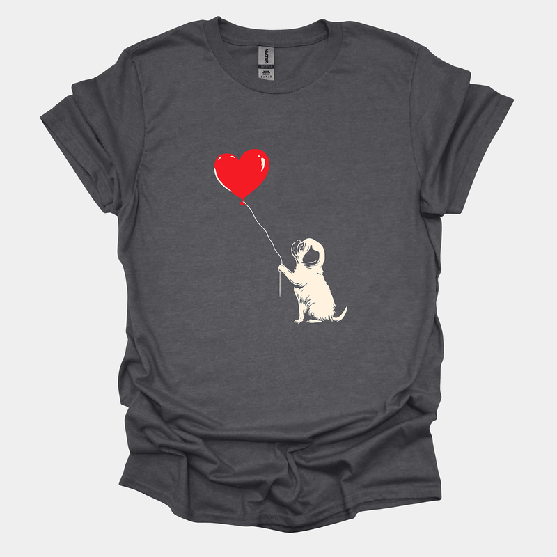 Love On A String Funny Pug Graphic T-Shirt