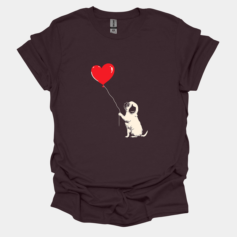Love On A String Funny Pug Graphic T-Shirt
