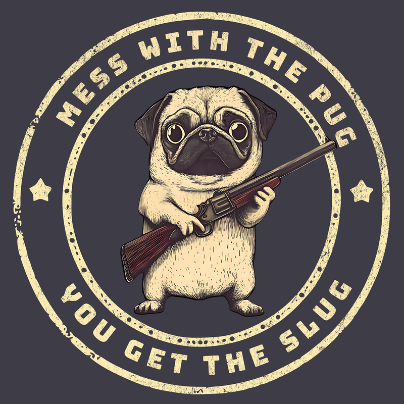 Mess With The Pug Funny Pug Graphic Hoodie