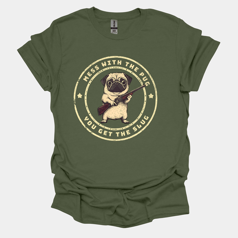 Mess With The Pug Funny Pug Graphic T-Shirt