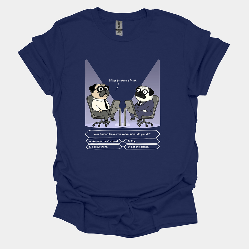 Millionaire Funny Pug Graphic T-Shirt