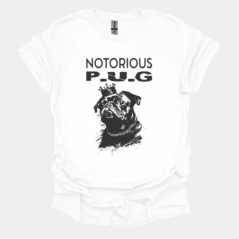 Notorious P.U.G Funny Pug Graphic T-Shirt