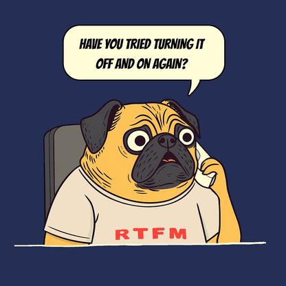 Off And On Funny Pug Graphic T-Shirt