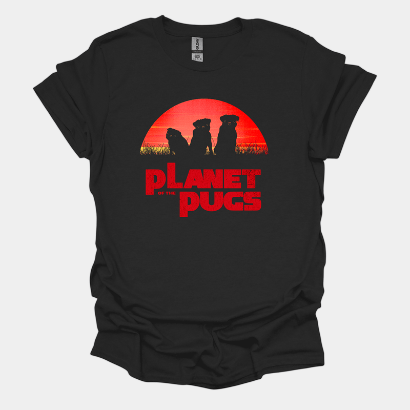 Planet Of The Pugs Funny Pug Graphic T-Shirt