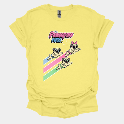 Powerpuff Pugs Funny Pug Graphic T-Shirt