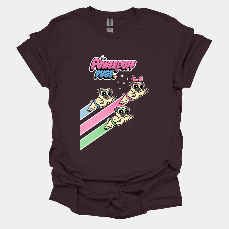 Powerpuff Pugs Funny Pug Graphic T-Shirt