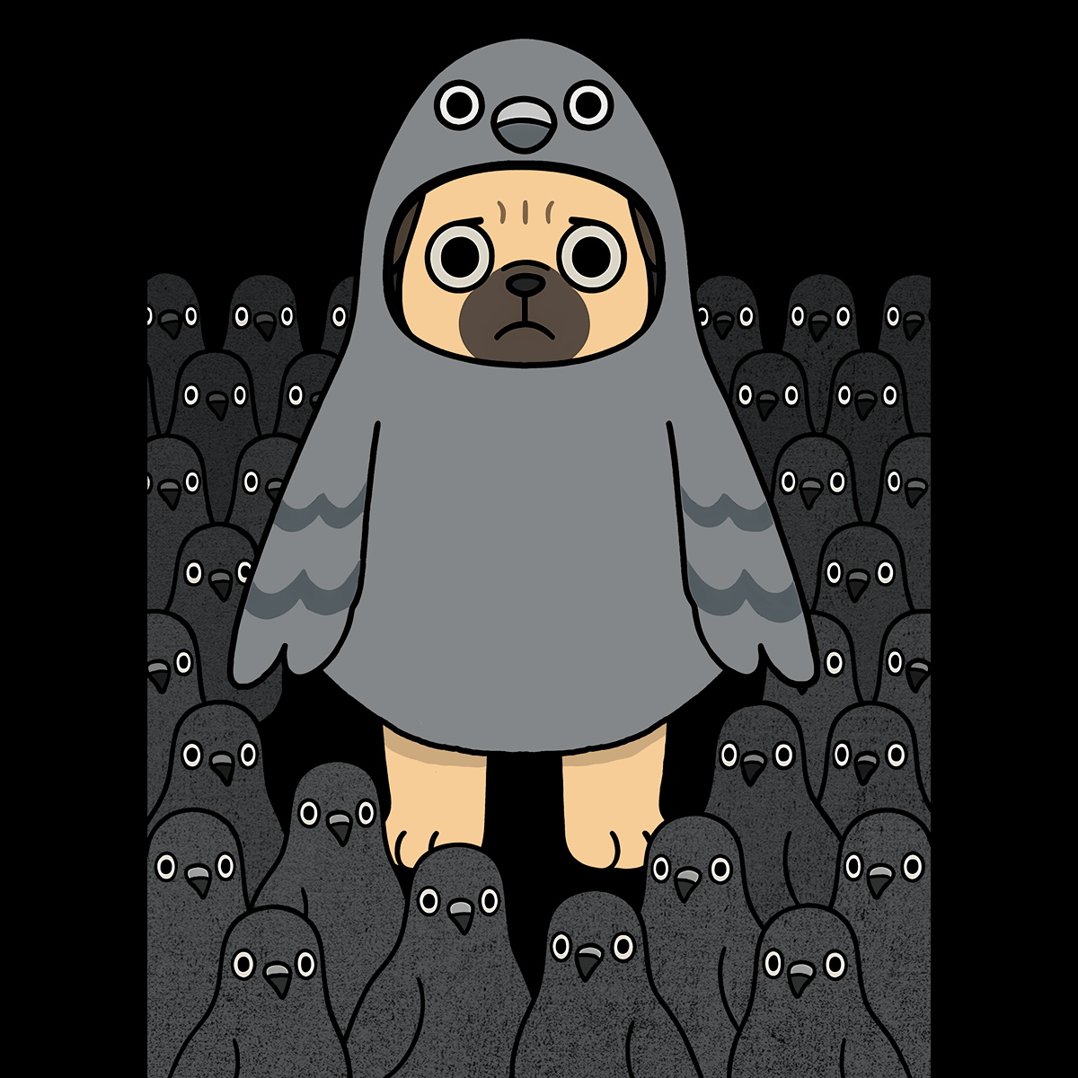 Pug Amongst The Pigeons - Pugglez
