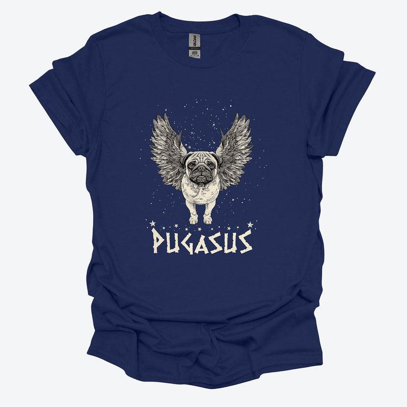 Pugasus Funny Pug Graphic T-Shirt