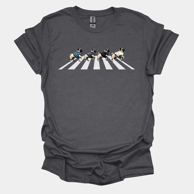 Puggy Road Funny Pug Graphic T-Shirt