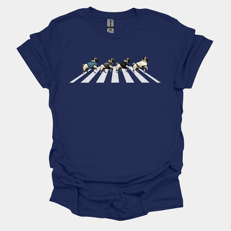 Puggy Road Funny Pug Graphic T-Shirt