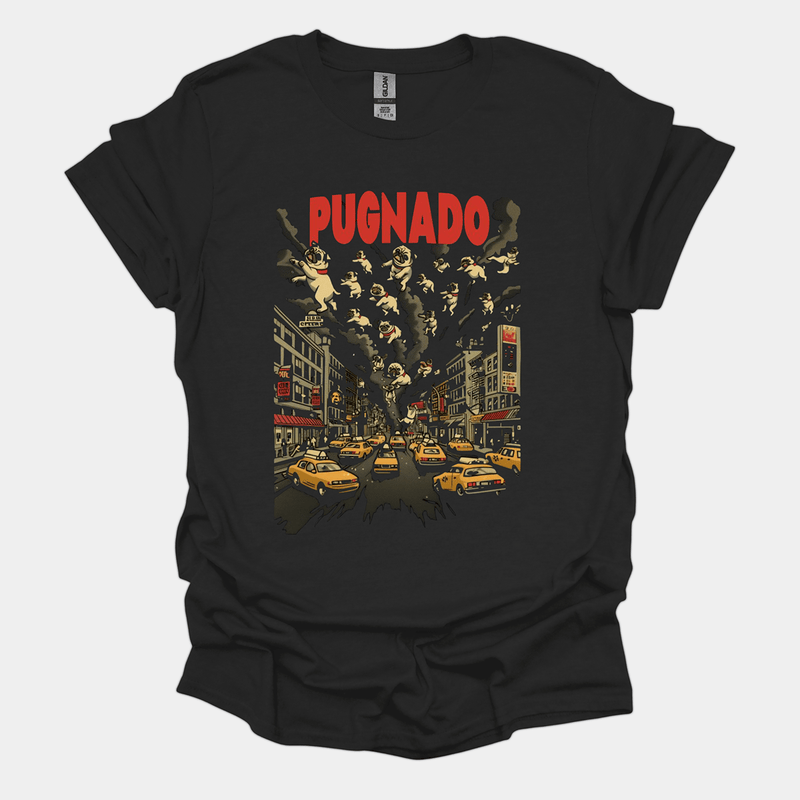 Pugnado Funny Pug Graphic T-Shirt