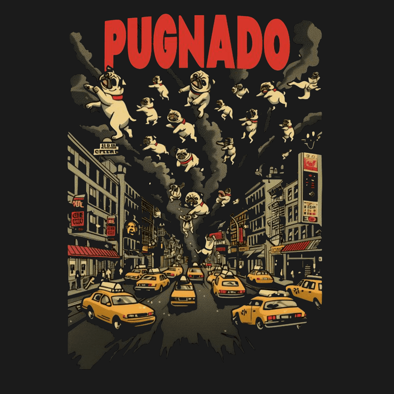 Pugnado Funny Pug Graphic T-Shirt