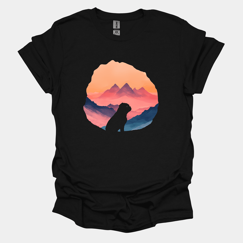 Pugs Peak Funny Pug Graphic T-Shirt
