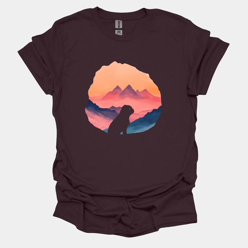 Pugs Peak Funny Pug Graphic T-Shirt