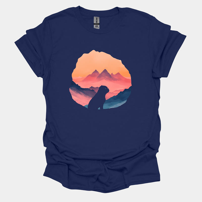 Pugs Peak Funny Pug Graphic T-Shirt