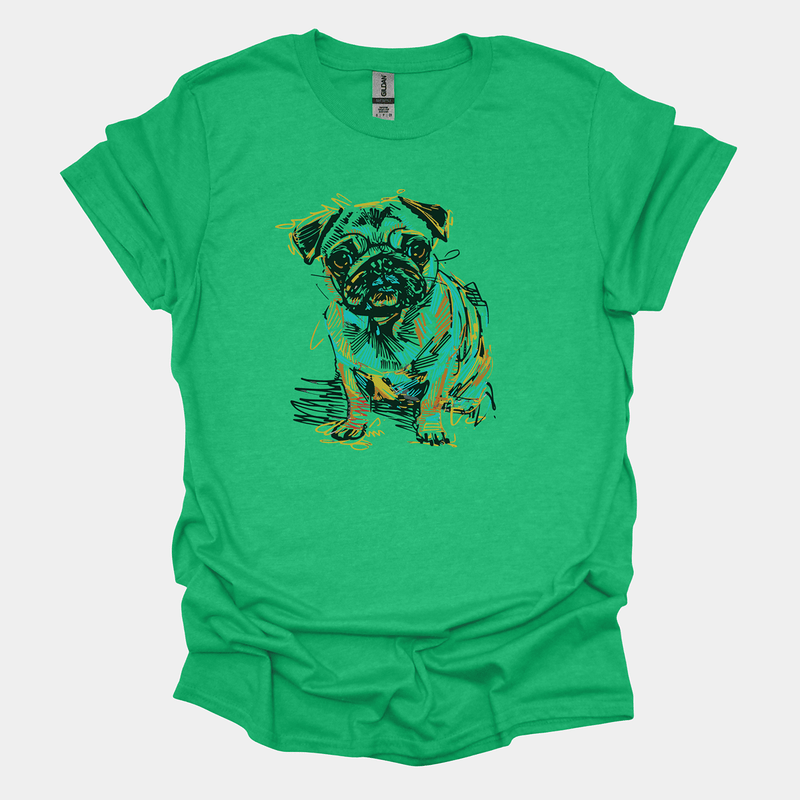 Pugsquiggle Funny Pug Graphic T-Shirt