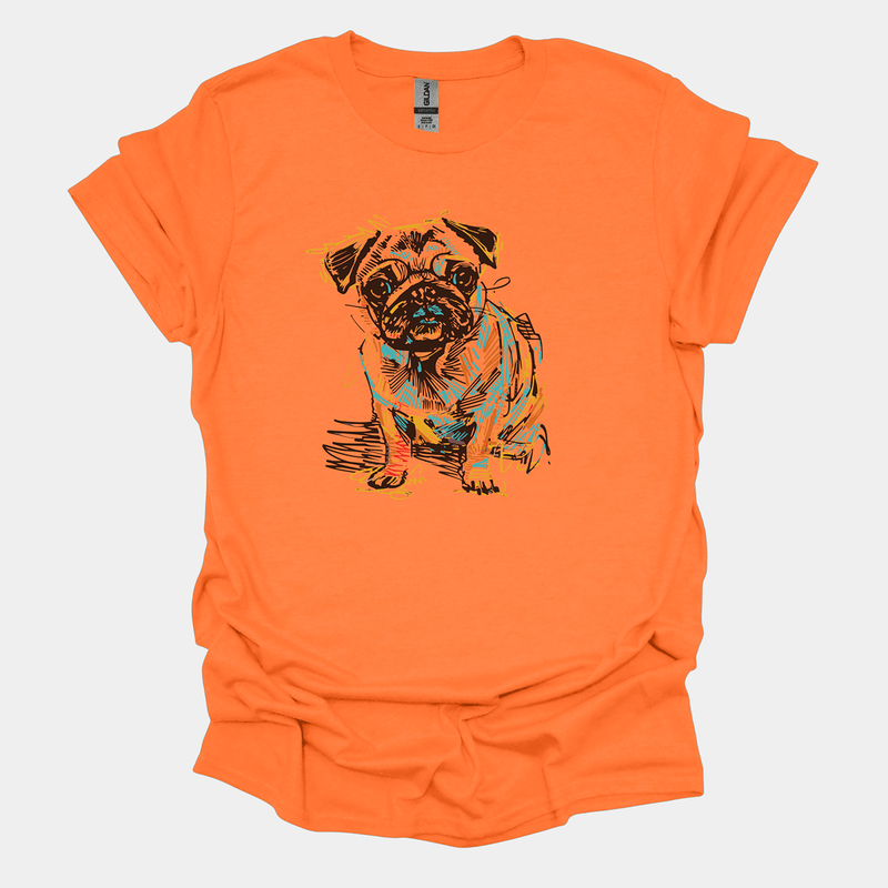 Pugsquiggle Funny Pug Graphic T-Shirt