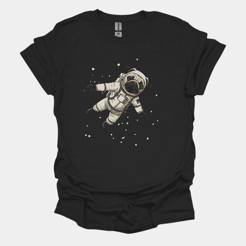 Pugstronaut Funny Pug Graphic T-Shirt