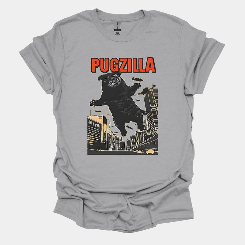 Pugzilla Funny Pug Graphic T-Shirt