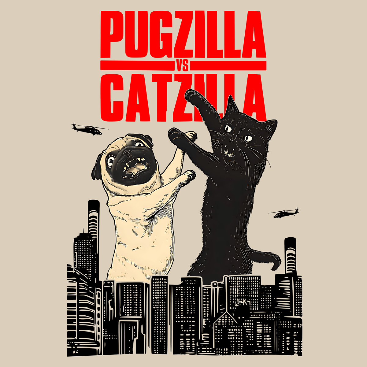 Pugzilla vs Catzilla – Pugglez