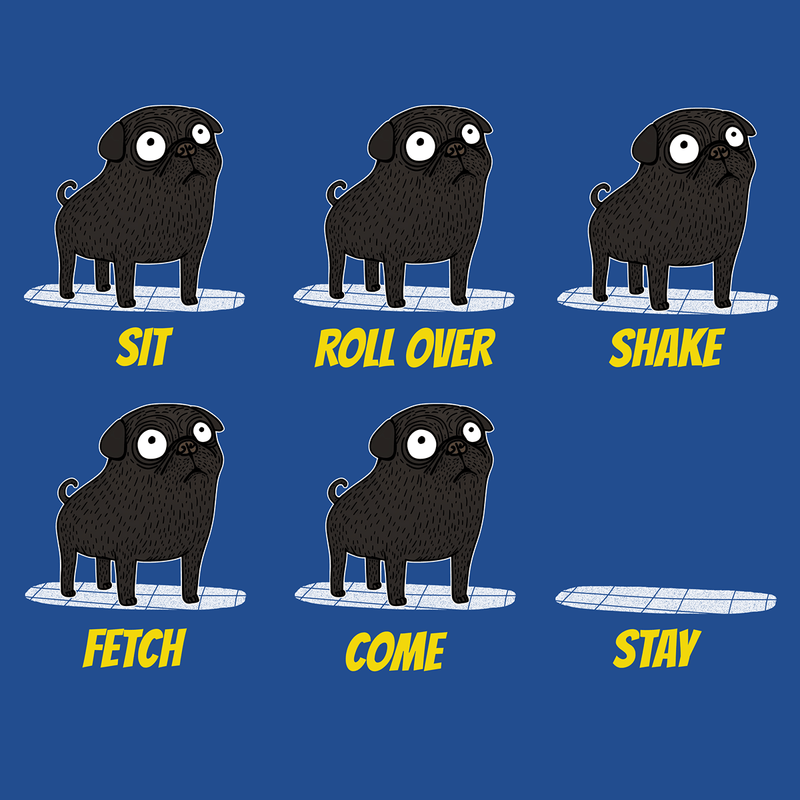 Stay Funny Pug Graphic T-Shirt