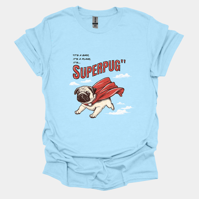 Super Pug II Funny Pug Graphic T-Shirt