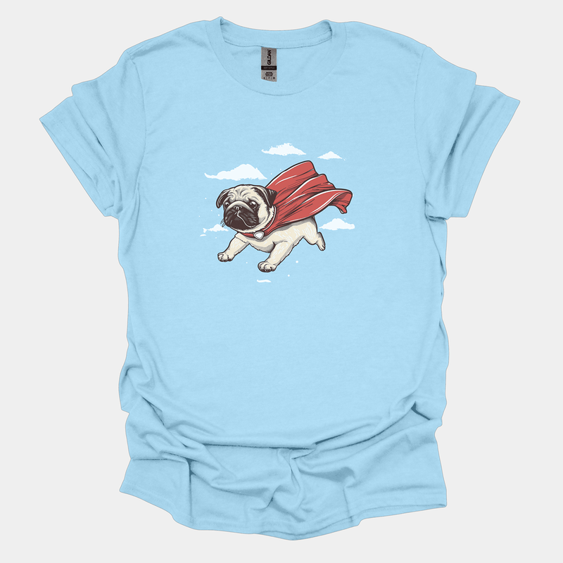 Super Pug Funny Pug Graphic T-Shirt