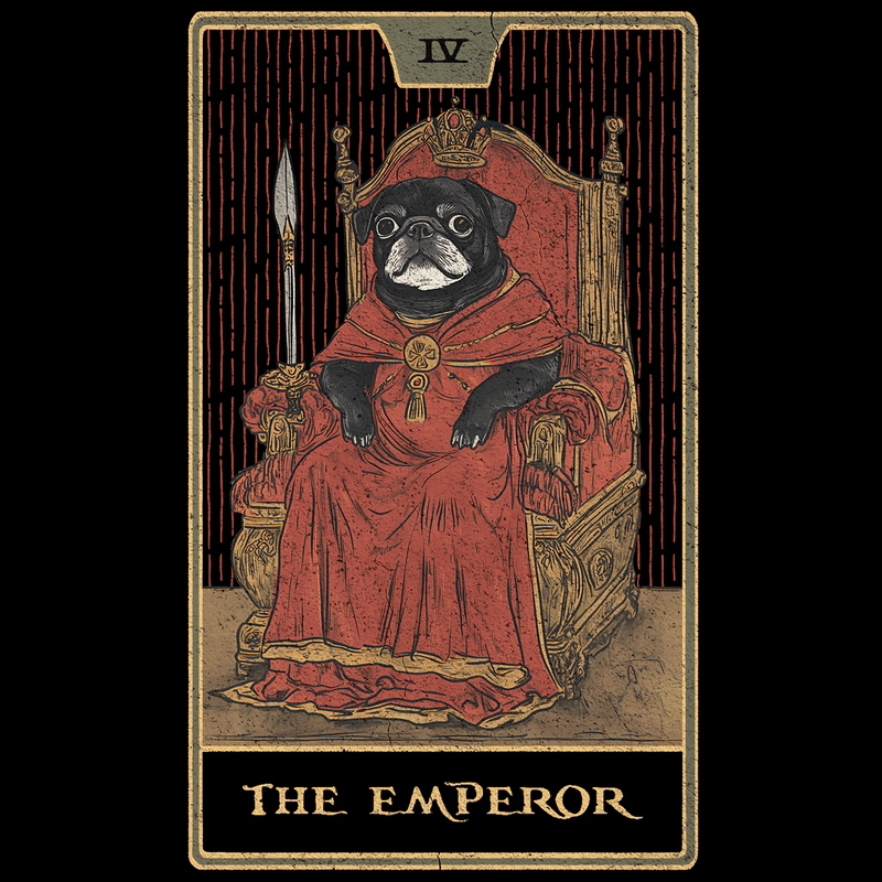 The Emperor Funny Pug Graphic T-Shirt