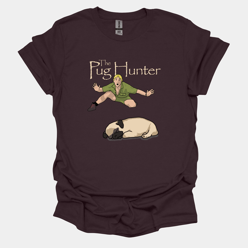 The Pug Hunter Funny Pug Graphic T-Shirt