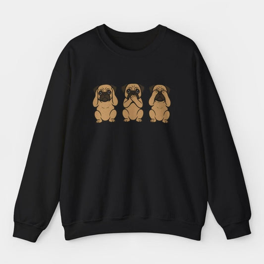 Three Wise Pugs